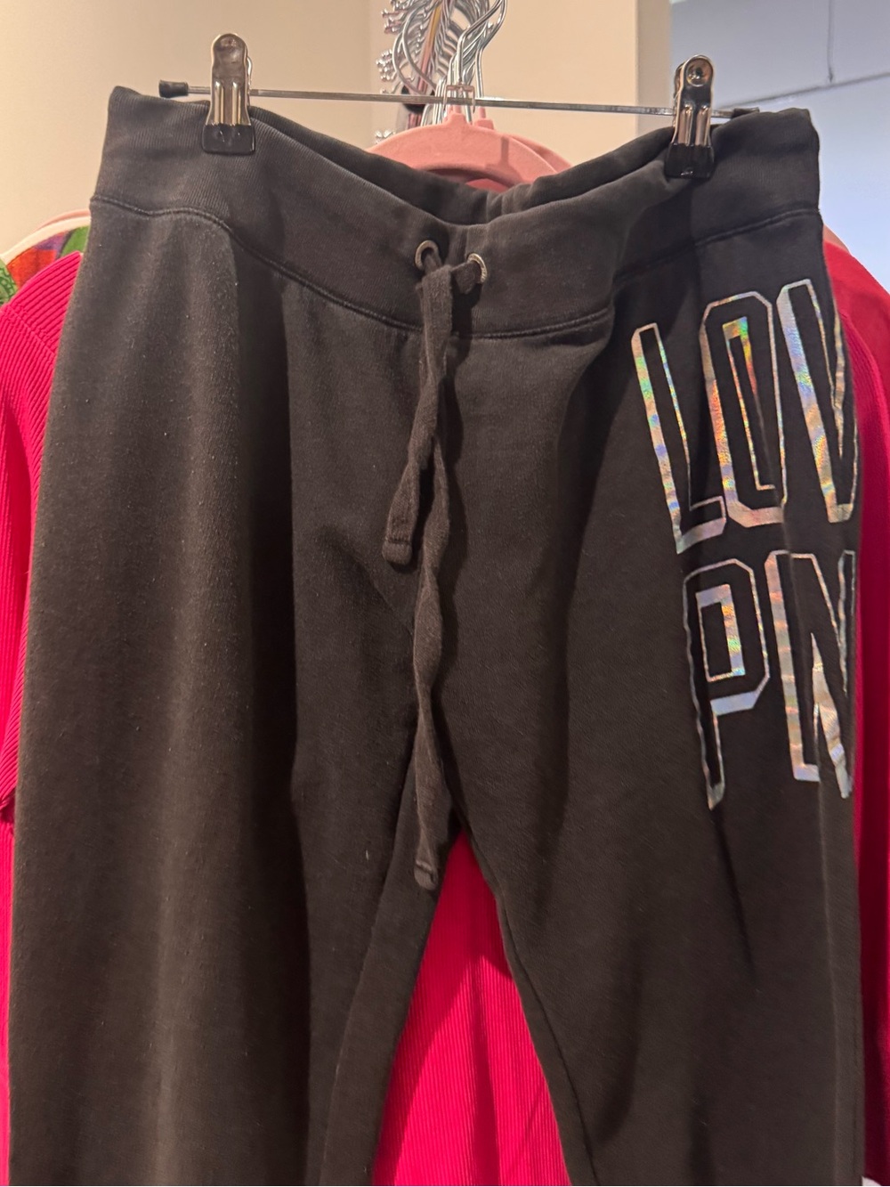 ❌SOLD❌PINK VS Vintage Y2K Flare Sweatpants - Picture 5 of 11